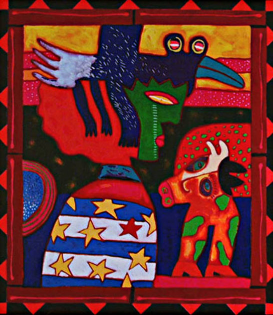 Un Pajaro Negro Cambia De Noche En La Dama En Arul La Esposa De Cabeza Vaca 2003 Limited Edition Print by Clemens Briels