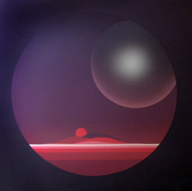 Planet Twilight Painting 1983 30x30 Original Painting by Patrice Breteau