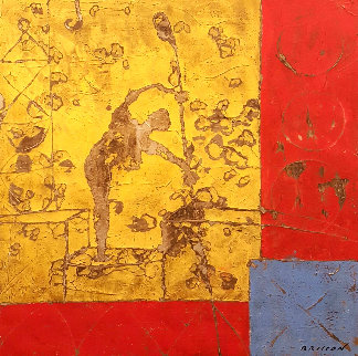 Batisseur 50x50 Super Huge Original Painting - Pierre Marie Brisson Batisseur 50x50 Super Huge Original Painting - Pierre Marie Brisson