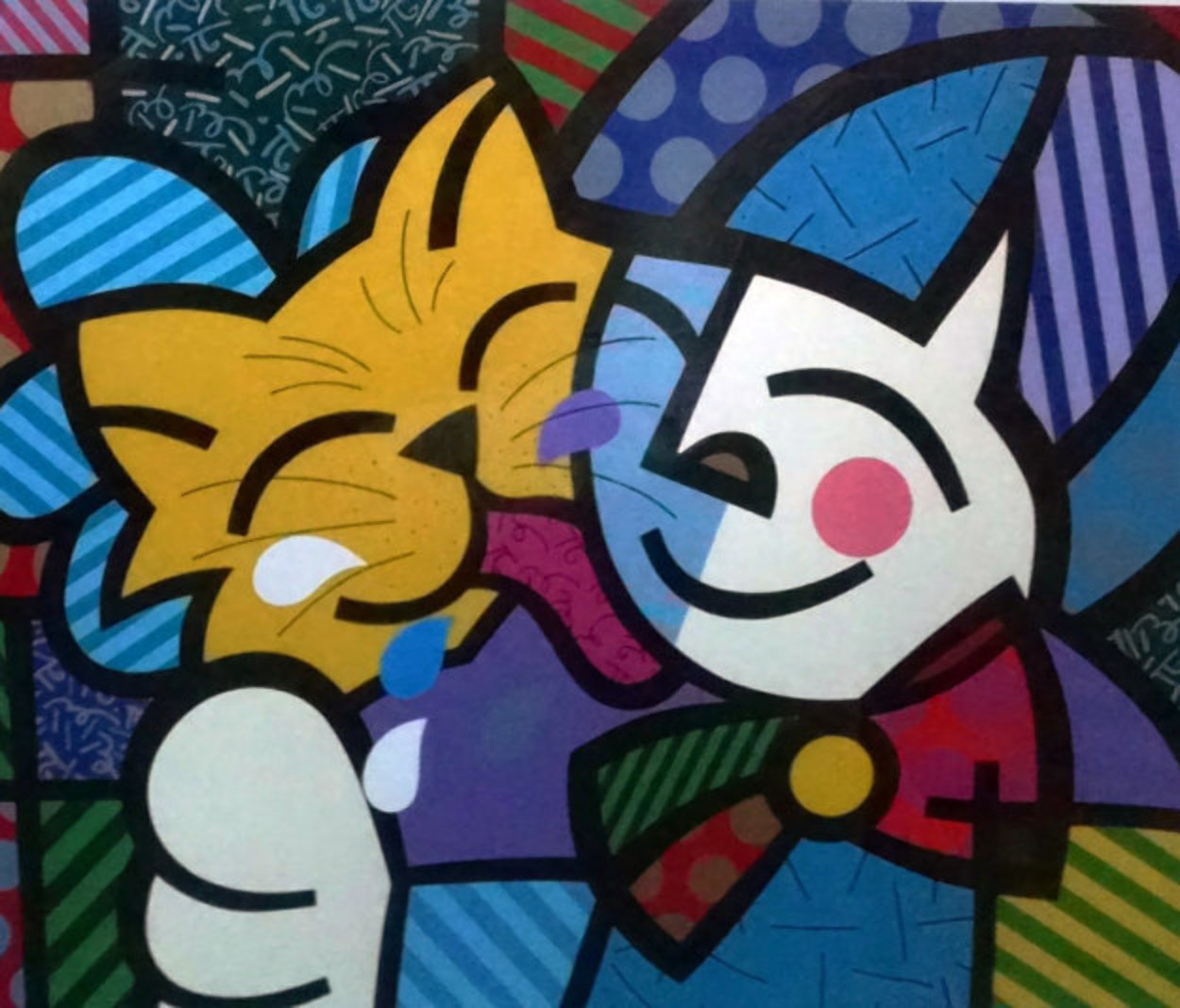 Friendship 1995 Limited Edition Print by Romero Britto Friendship 1995 Limited Edition Print by Romero Britto