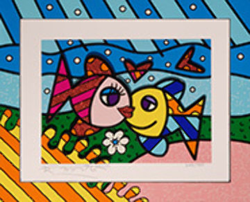 Happy Days Limited Edition Print - Romero Britto Happy Days Limited Edition Print - Romero Britto