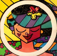 Pink Face 3-D 2008 Limited Edition Print by Romero Britto - 1 Pink Face 3-D 2008 Limited Edition Print by Romero Britto - 1
