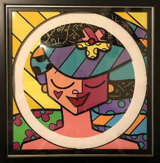 Pink Face 3-D 2008 Limited Edition Print - Romero Britto Pink Face 3-D 2008 Limited Edition Print - Romero Britto