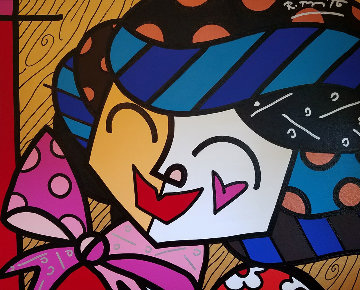 Life 2006 40x34 Original Painting - Romero Britto Life 2006 40x34 Original Painting - Romero Britto