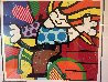 Girl on Bicycle 1992 Embellished Limited Edition Print by Romero Britto - 2