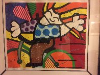 Girl on Bicycle 1992 Embellished Limited Edition Print by Romero Britto - 1 Girl on Bicycle 1992 Embellished Limited Edition Print by Romero Britto - 1