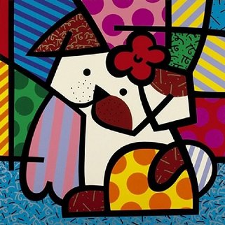 Valley Dog 1995 Limited Edition Print - Romero Britto Valley Dog 1995 Limited Edition Print - Romero Britto
