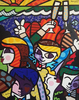 Celebration 1998 Limited Edition Print - Romero Britto Celebration 1998 Limited Edition Print - Romero Britto