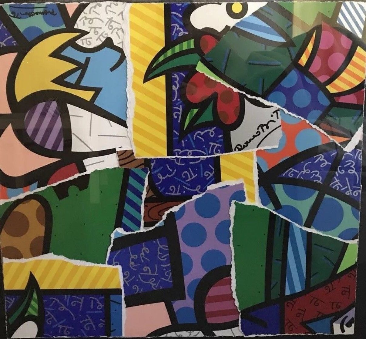 Britto MIX 2004 30x32 Works on Paper (not prints) by Romero Britto