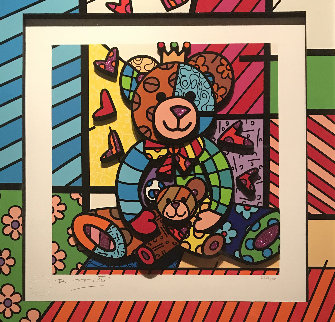 Teddy 3-D 2017 Limited Edition Print - Romero Britto Teddy 3-D 2017 Limited Edition Print - Romero Britto