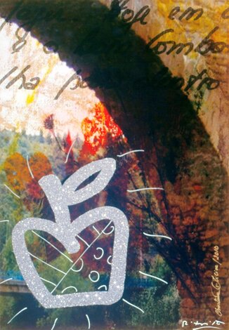 Puenta La Reina 2010  - 51x34 Huge Original Painting - Romero Britto