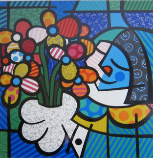 Flowers For You 1994 Limited Edition Print - Romero Britto