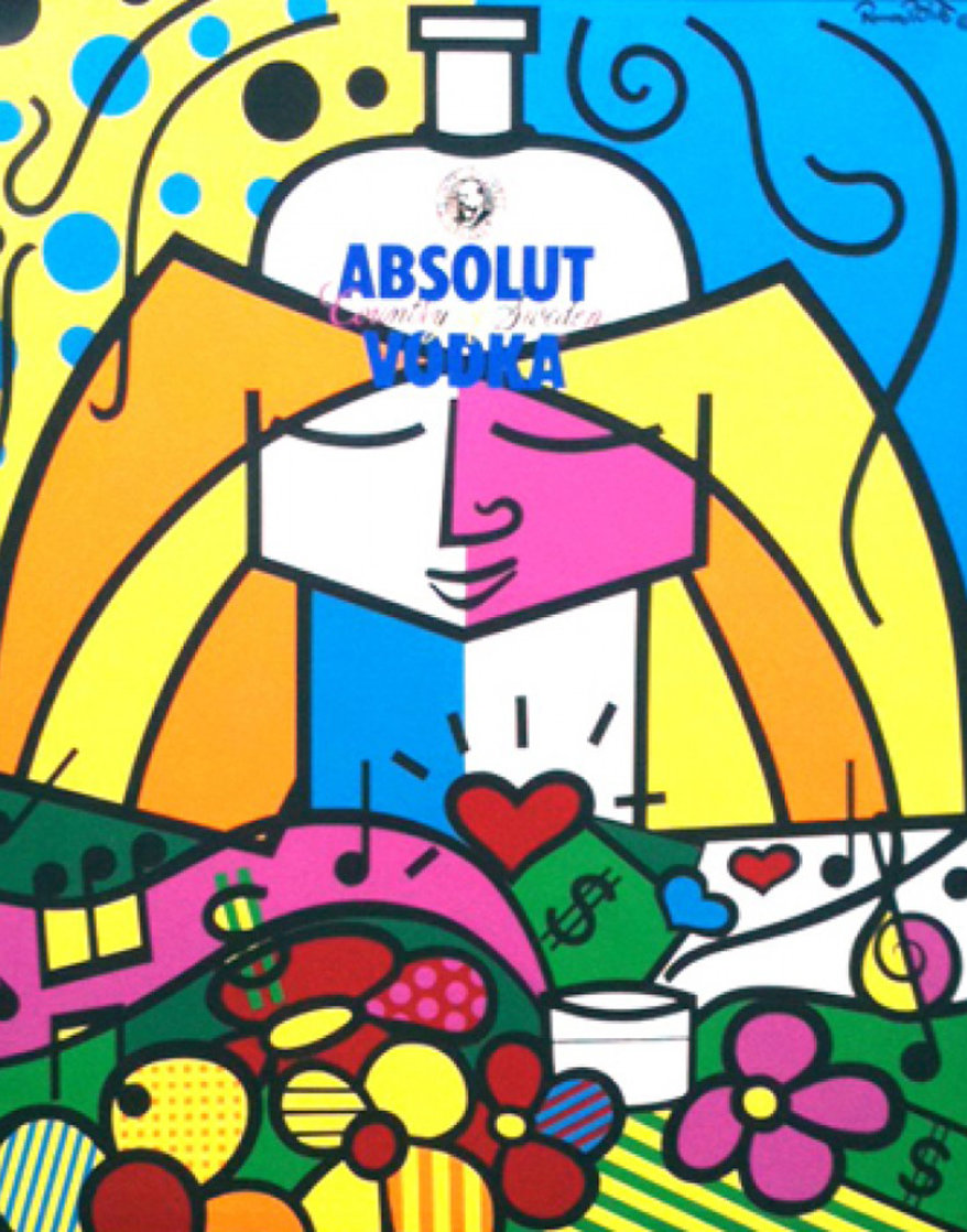 Absolut 1990 Limited Edition Print by Romero Britto Absolut 1990 Limited Edition Print by Romero Britto