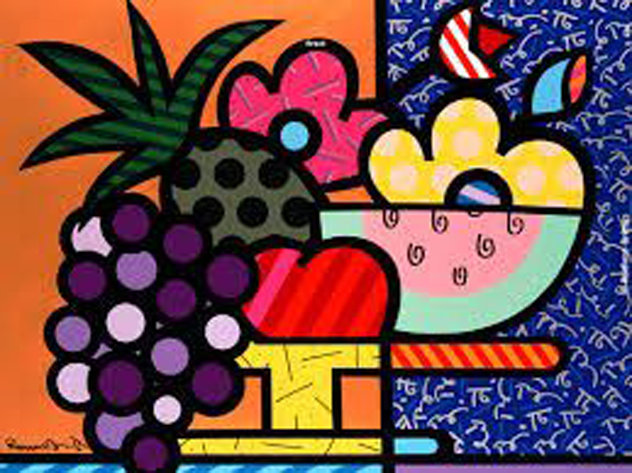 Bowl of Fruit  2003 Limited Edition Print by Romero Britto