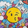 Kiss Emoji 2018 41x41 Original Painting by Romero Britto - 0