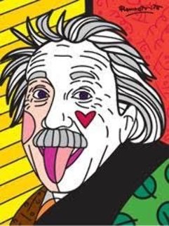 Einstein AP 2016 Limited Edition Print - Romero Britto Einstein AP 2016 Limited Edition Print - Romero Britto
