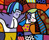 First Love 42x48 1996 Huge Limited Edition Print by Romero Britto - 0