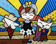 Brianna 1999 66x86 Super Huge Original Painting by Romero Britto - 1 Brianna 1999 66x86 Super Huge Original Painting by Romero Britto - 1