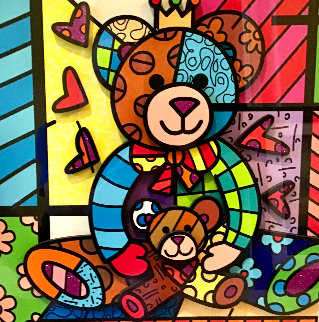 Teddy 3-D 2017 Limited Edition Print - Romero Britto Teddy 3-D 2017 Limited Edition Print - Romero Britto