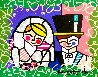 Honeymoon Together Wish 2017 23x26 Unique Works on Paper (not prints) by Romero Britto - 0