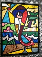 Colorful Florida Pelican 48x36 Super Huge Original Painting by Romero Britto - 1 Colorful Florida Pelican 48x36 Super Huge Original Painting by Romero Britto - 1