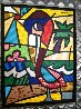Colorful Florida Pelican Painting - 2003 48x36 - Huge Original Painting by Romero Britto - 1