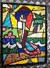 Colorful Florida Pelican 48x36 Super Huge Original Painting by Romero Britto - 1 Colorful Florida Pelican 48x36 Super Huge Original Painting by Romero Britto - 1