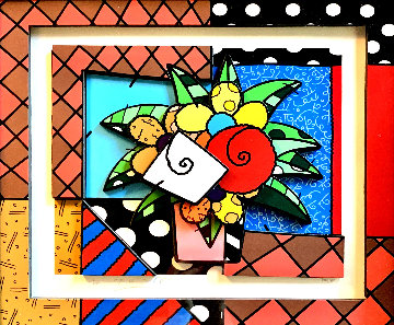 New Spring 3-D 2008 Limited Edition Print - Romero Britto New Spring 3-D 2008 Limited Edition Print - Romero Britto