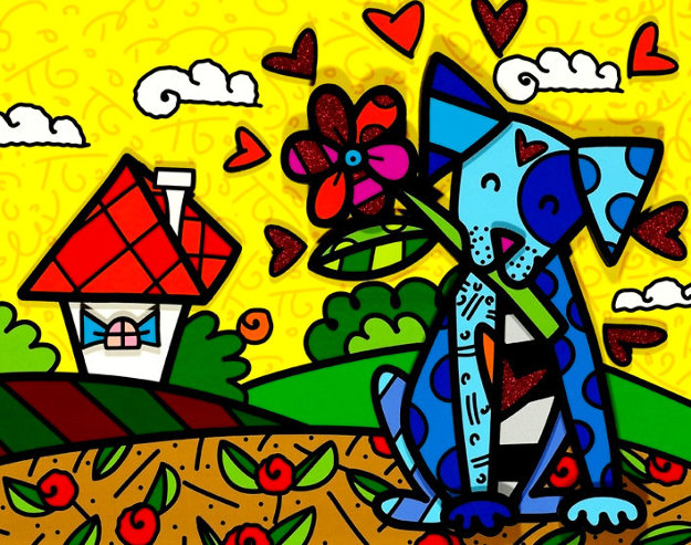 No Place Like Home 2017 3-D Limited Edition Print by Romero Britto No Place Like Home 2017 3-D Limited Edition Print by Romero Britto