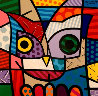 Owl 1999 48x48 Original Painting by Romero Britto - 0