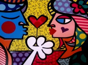 Metal Lunch Box and Britto Woman Love is in the Air Perfume 1997 Other - Romero Britto