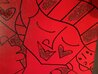 Kisses 2001 40x34 Oil on Canvas - Huge Original Painting by Romero Britto - 3