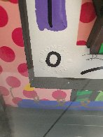 Girl and Cat Unique 2019 25x23 3-D Original Painting by Romero Britto - 3 Girl and Cat Unique 2019 25x23 3-D Original Painting by Romero Britto - 3