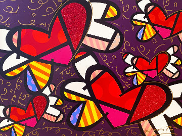Love is in the Air 2009 30x40 Huge Limited Edition Print - Romero Britto Love is in the Air 2009 30x40 Huge Limited Edition Print - Romero Britto