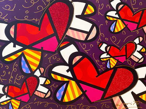 Love is in the Air 2009 30x40 Huge Limited Edition Print - Romero Britto