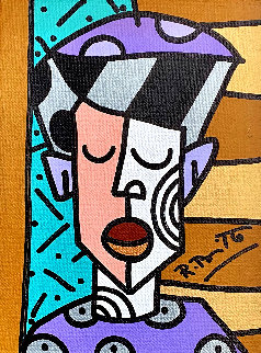 Untitled Painting 2004 14x12 Original Painting - Romero Britto