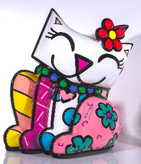 Red Flower (Large) Resin Sculpture 2019 22 in Sculpture - Romero Britto Red Flower (Large) Resin Sculpture 2019 22 in Sculpture - Romero Britto