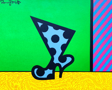 Boot 1990 26x32 Original Painting - Romero Britto Boot 1990 26x32 Original Painting - Romero Britto