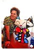 Bow Tie Cat Resin Sculpture 2016 24 in Sculpture by Romero Britto - 1