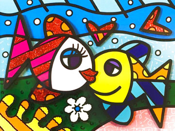 Happy Days 3-D 2016 Limited Edition Print - Romero Britto Happy Days 3-D 2016 Limited Edition Print - Romero Britto