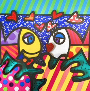 Deep Down 2018 3-D Limited Edition Print - Romero Britto Deep Down 2018 3-D Limited Edition Print - Romero Britto