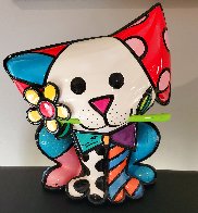 Yellow Flower Resin Sculpture 2019 12 in  Sculpture by Romero Britto - 1