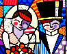 Bride and Groom 1996 3-D Limited Edition Print by Romero Britto - 0