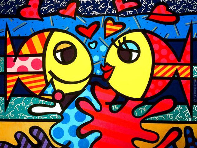 Deeply in Love Limited Edition Print by Romero Britto