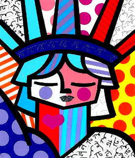 Free 2007 3-D Limited Edition Print - Romero Britto Free 2007 3-D Limited Edition Print - Romero Britto