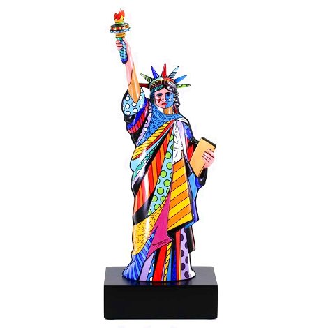 Liberty Goebel Porcelain Sculpture 2019 13 in Sculpture - Romero Britto