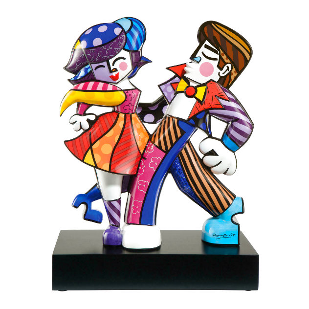 Goebel : Swing Porcelain and Wood Sculpture 2019 18 in Sculpture by Romero Britto
