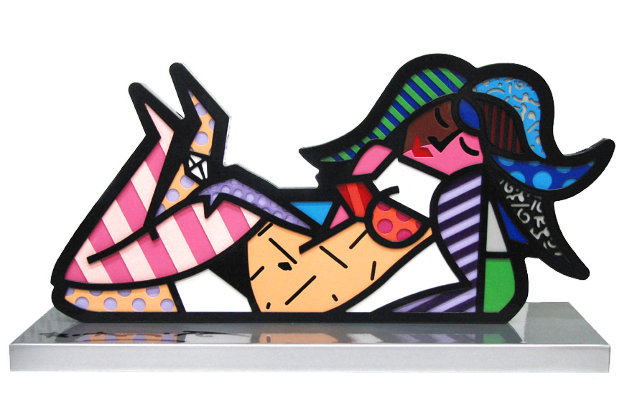Reclining Lady Sculpture 2006 13 in Sculpture by Romero Britto