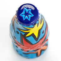 Romero Britto Numbered Limited Edition Coke Bottle Set With Crate 2014 Sculpture by Romero Britto - 11 Romero Britto Numbered Limited Edition Coke Bottle Set With Crate 2014 Sculpture by Romero Britto - 11