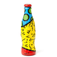 Romero Britto Numbered Limited Edition Coke Bottle Set With Crate 2014 Sculpture by Romero Britto - 12